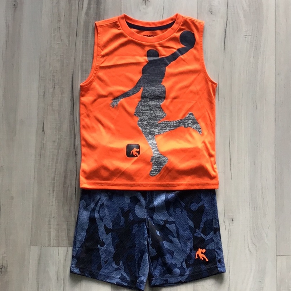 And1 Bright Orange Basketball set